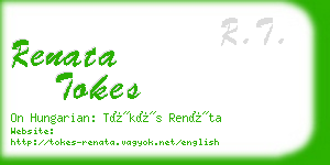 renata tokes business card
